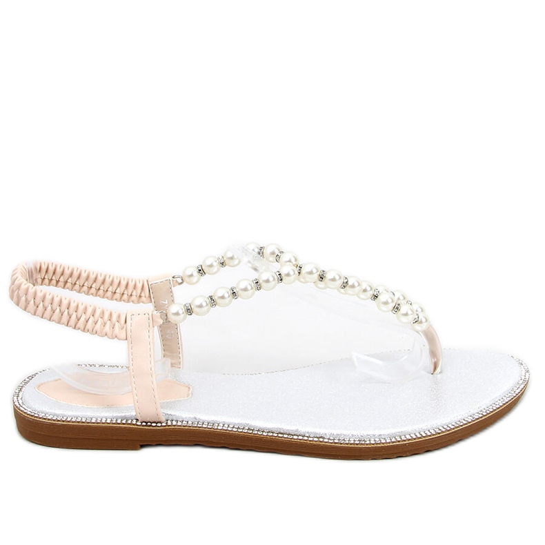 Flip-Flops mit Perlen Ofelia Beige