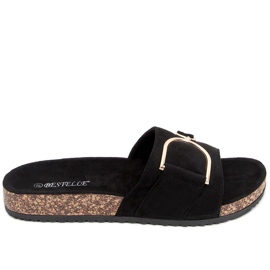 Tara Hausschuhe mit schwarzer Korksohle