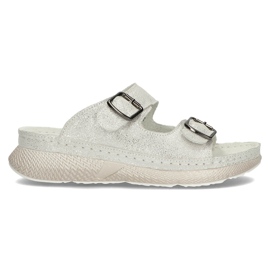 Lederhausschuhe Filippo DK3516 / 22 Si silber silber-