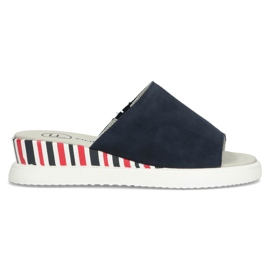 Lederhausschuhe Filippo DK3615 / 22 Nv marineblau