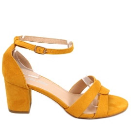 Moly Gelbe Sandaletten mit hohen Absätzen
