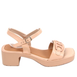 Sandaletten mit hohem Absatz von Sharon Nude beige