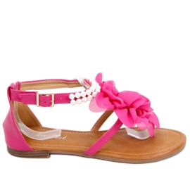 Sandalen mit Debby Fushia-Perlen rosa