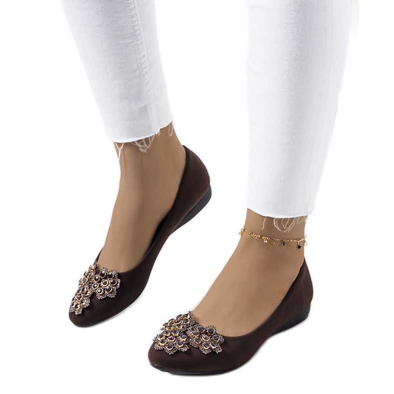 Braune Ballerinas für Damen Rolla