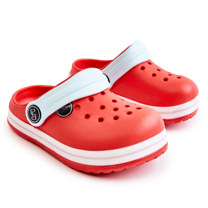 Bequeme Kinderhausschuhe Crocs Red Colly rot