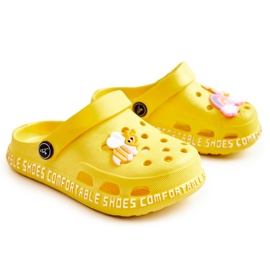 Kinderschuhe mit leichtem Schritt und gelbem Bertis-Dekor