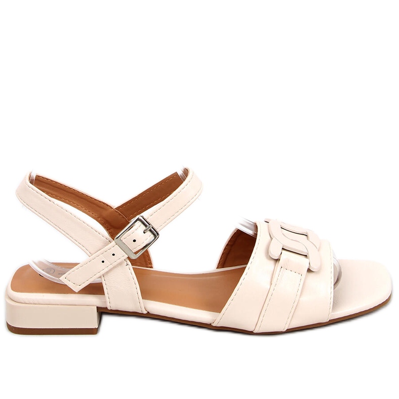 Sandalen mit niedrigem Absatz Iona Beige