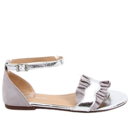 Alpha Silver Damensandalen grau