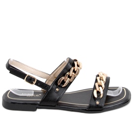 Indien Schwarze Sandalen mit Ketten