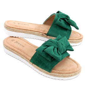 Espadrilles mit Schleife in Viola Green grün