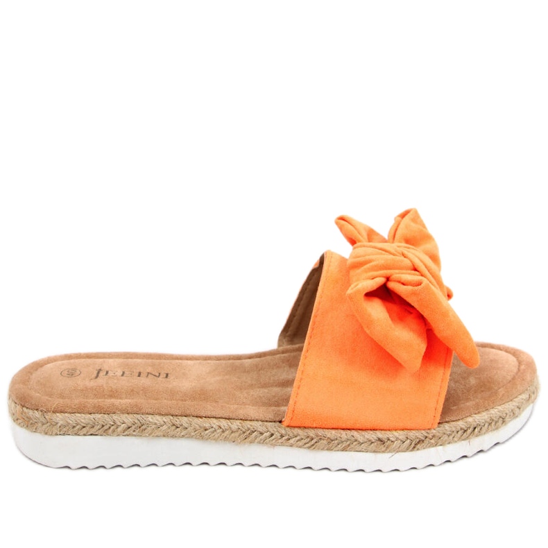 Espadrilles mit Schleife in Viola Orange