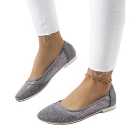 Graue Ballerinas mit Zirkonia Holst silber-