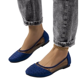 Marineblaue halbtransparente Marx Ballerinas navy blau