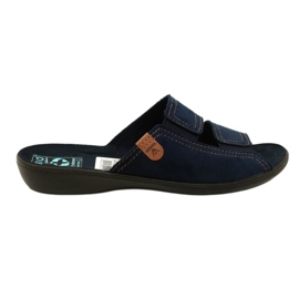 Adanex Damenhausschuhe BIO Nature 26027 Marineblau