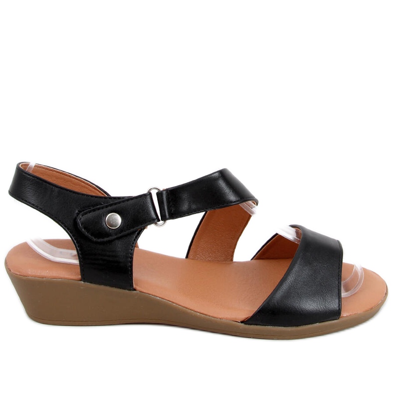 Sandalen auf einem niedrigen Keil Shary Black schwarz
