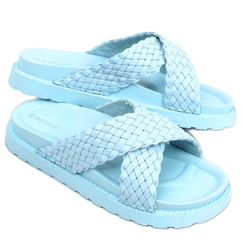 Norma Blue Damenhausschuhe blau