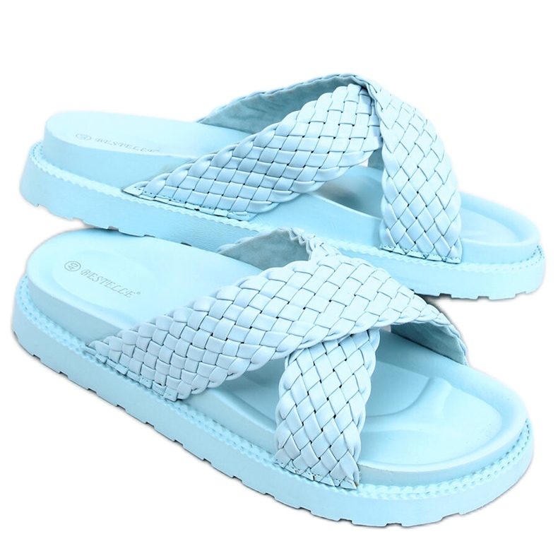 Norma Blue Damenhausschuhe blau