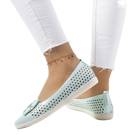 Binney grün glänzende Ballerinas