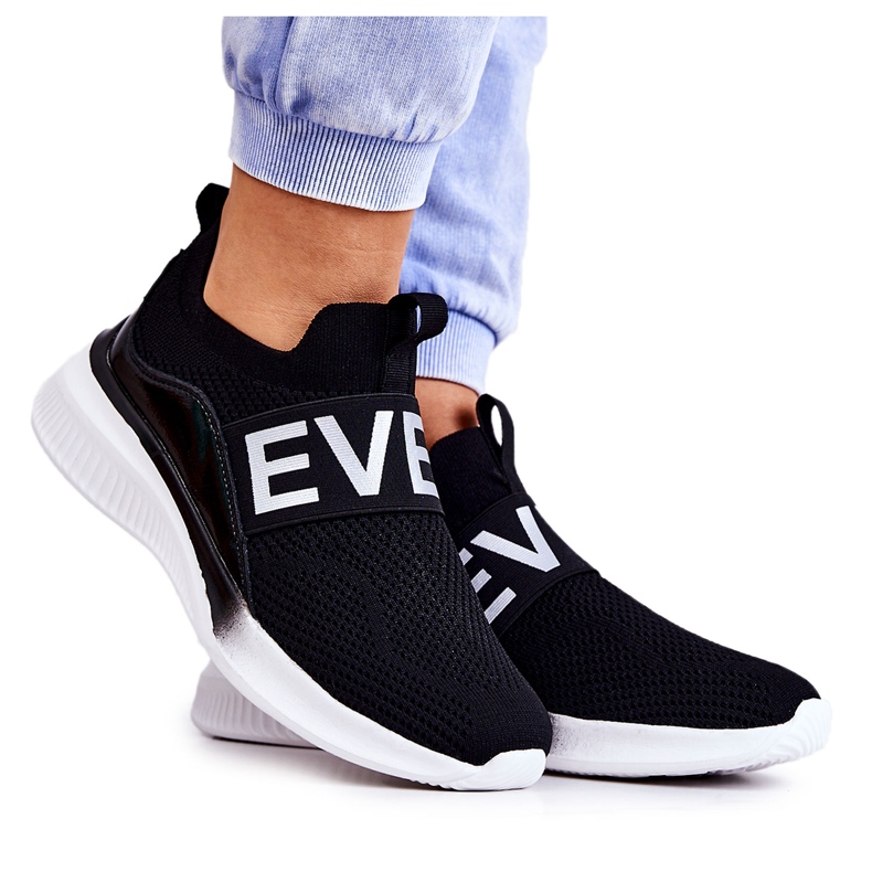 Vinceza Damen Sportschuhe, Slip-on Schwarz Lorane