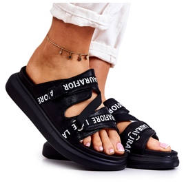 Modische Lederhausschuhe für Damen La.Fi Schwarz Menifis weiß