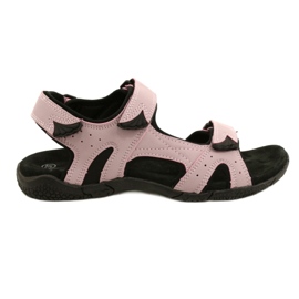 American Club HL53 / 22 Sandalen mit einem Lt.Purple Ledereinsatz lila rosa