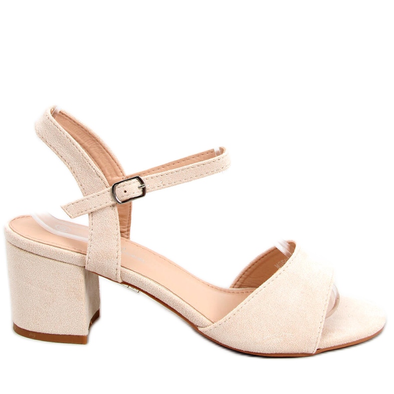 Jolina Beige Sandaletten mit hohen Absätzen