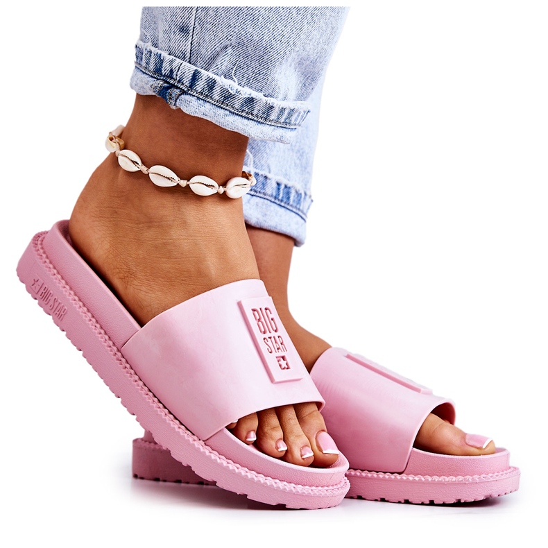 Damenhausschuhe Big Star JJ274A303 Rosa