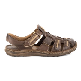 Olivier Herrenledersandalen für den Sommer 230MA dunkelbraun