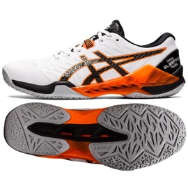 Asics Blast Ff 2 M 1071A044 103 Handballschuhe weiß orange weiß