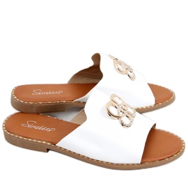 Inday Weiße Damenhausschuhe