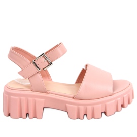 Dianne Pink Sandalen mit hohen Sohlen rosa