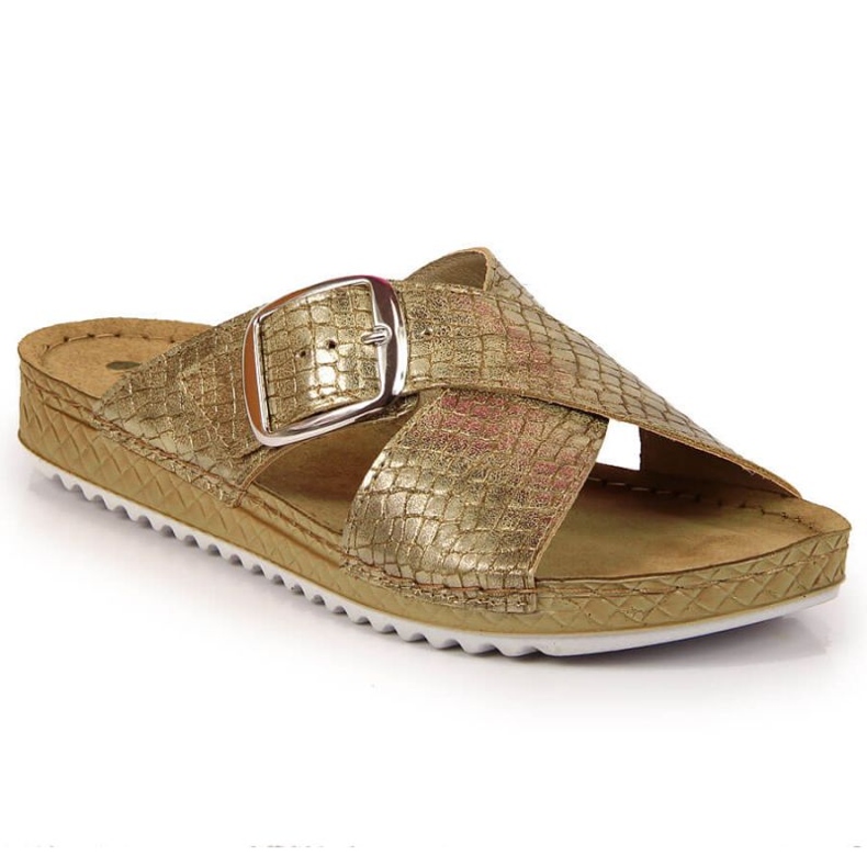 Inblu W ARC17 goldene Schlangenhausschuhe