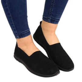 Schwarze durchbrochene Turnschuhe schlüpfen in Filippo W PAW219A