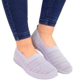 Graue durchbrochene Turnschuhe schlüpfen in Filippo W PAW219C