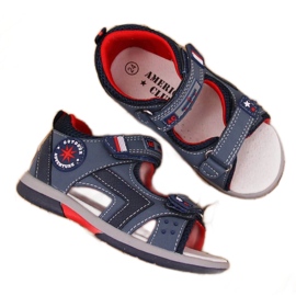 Sandalen mit Klettverschluss American Club Jr AM825A marineblau navy blau