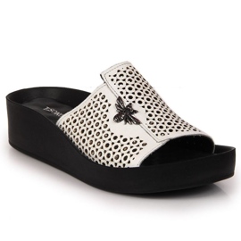 Leder durchbrochene T.Sokolski W SCA163 weiße Hausschuhe