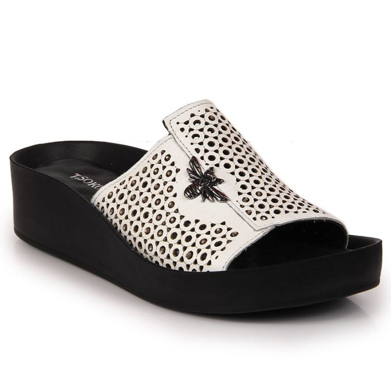 Leder durchbrochene T.Sokolski W SCA163 weiße Hausschuhe