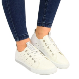 Turnschuhe aus Öko-Leder Filippo W PAW221A weiß