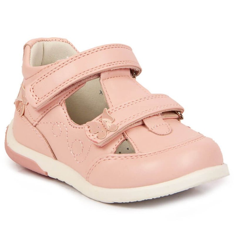 Schuhe mit Klettverschluss durchbrochen American Club Jr AM892B rosa