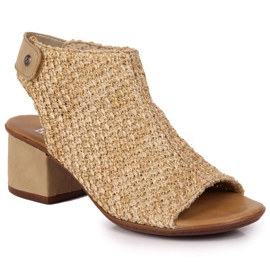 Geschlossene Sandalen Rieker M RKR538 beige mehrfarbig
