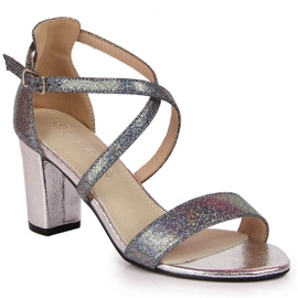 Sandalen auf der Post Filippo W PAW355A Silber