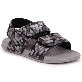 Sandale aus Schaumstoff mit Klettverschluss American Club Jr AM881B grau