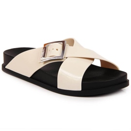 Meliski Zaxy W JJ285057 cremefarbene Hausschuhe naturfarben