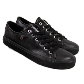 Schwarze Eco-Leder-Sneakers Big Star V274871