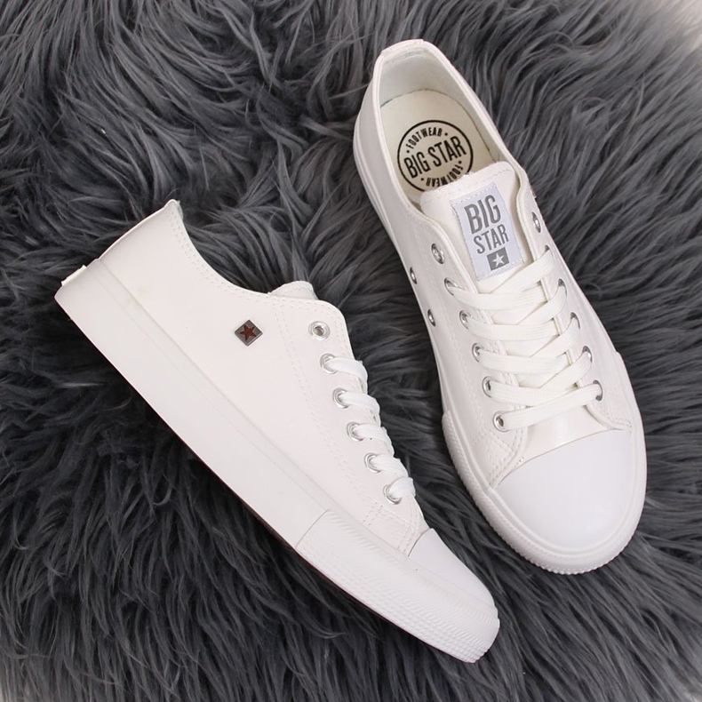 Weiße Turnschuhe, Kunstleder Big Star V274869