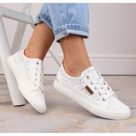 Big Star weiße Spitzenturnschuhe W274925