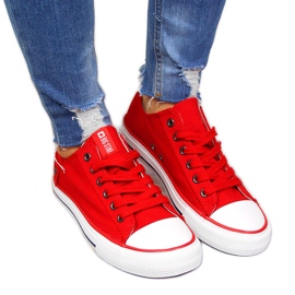 Rote Turnschuhe niedrig rot Big Star DD274339
