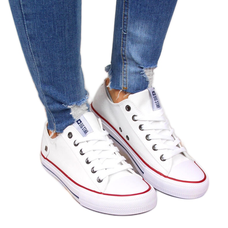Niedrige weiße Turnschuhe Big Star DD274336