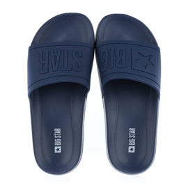 Marineblaue Gummi-Strandhausschuhe für Herren Big Star DD174688