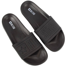 Schwarze Gummi-Strandhausschuhe für Herren Big Star DD174690